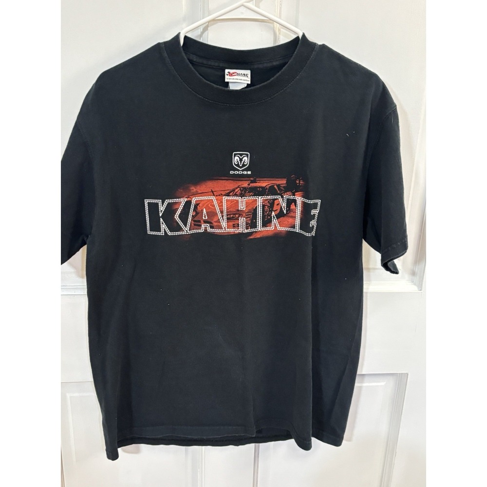 Vintage Nascar Dodge Ram KAHNE black Medium t shirt